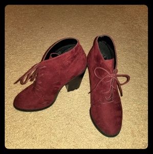 Suede ankle boots sz 6